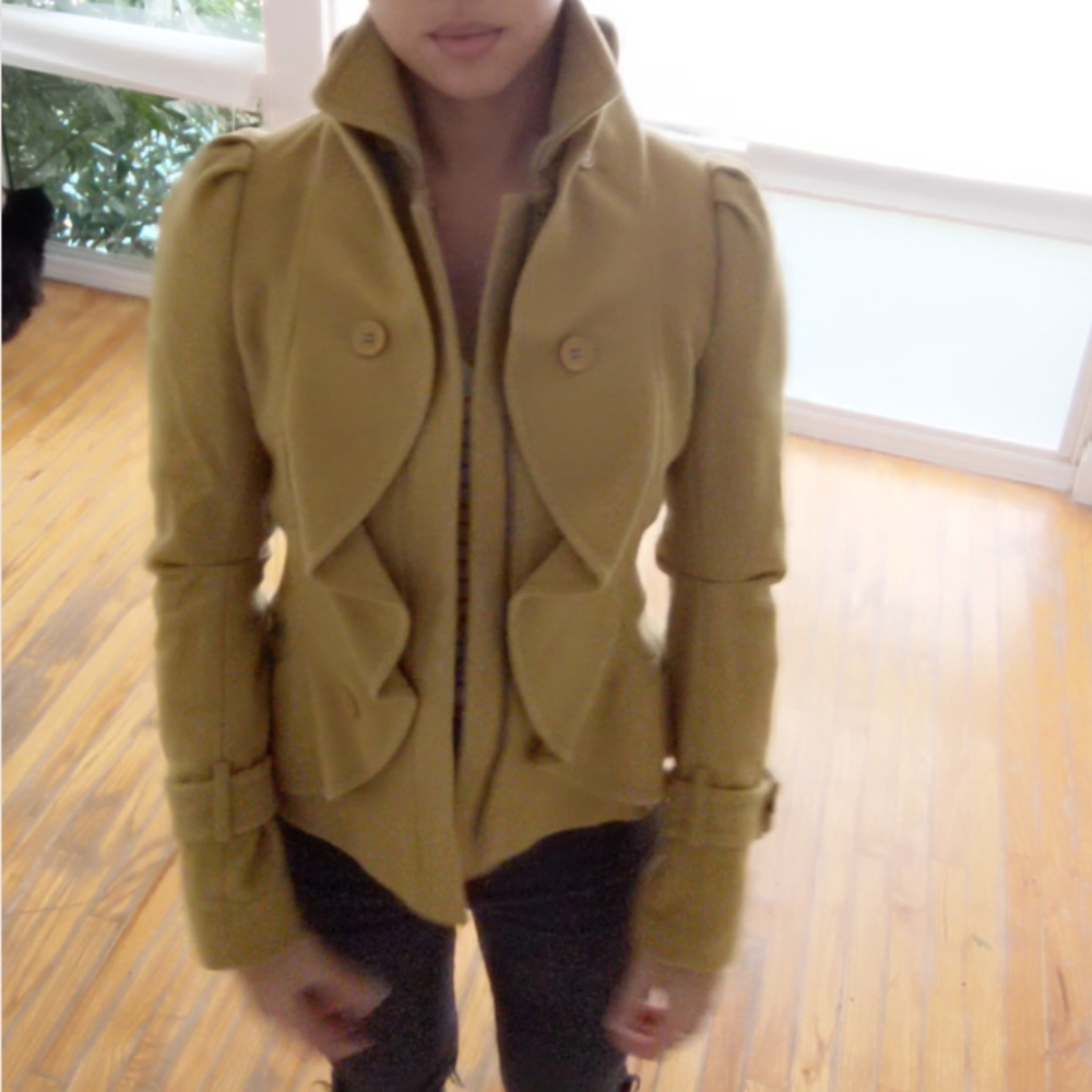 Bebe - Wool Mustard Yellow Jacket